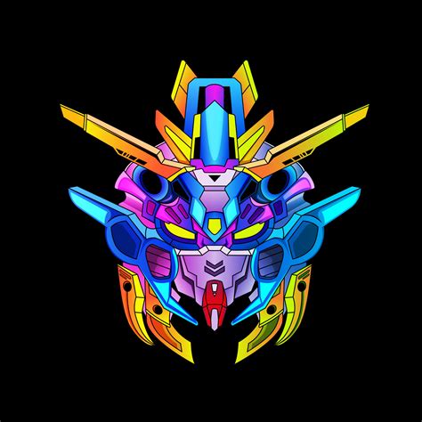 Gundam Robotic Mascot Logo Vector Logo Vector 5379941 Vector Art At