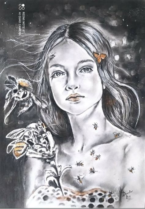 Honey Girl By Daniela Bartipánová Affordable Art Drawings And Works On Paper For Sale On Kooness