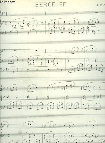 Partition Manuscrite Berceuse Pour Piano Et Chant Avec Paroles Von