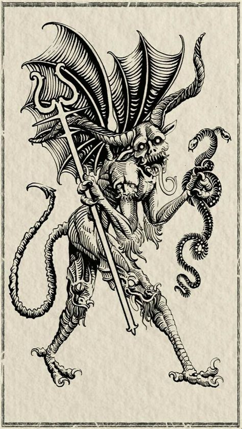 Occult Tattoo Demon Tattoo Gothic Tattoo Dark Art Tattoo Tattoo