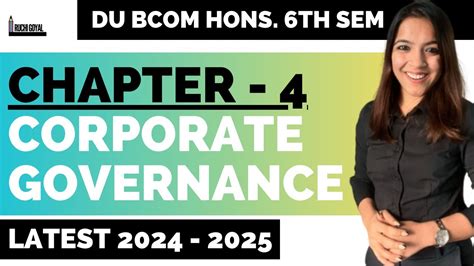 Chapter Corporate Governance Du Bcom Hons Th Sem