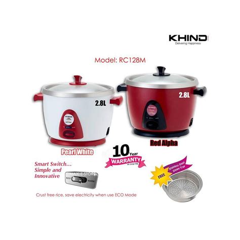 Khind 1 8L Anshin Stainless Steel Rice Cooker RC118M 2 8L RC128M 1 0L