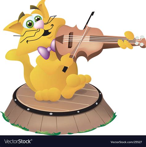 Cat and the fiddle Royalty Free Vector Image - VectorStock