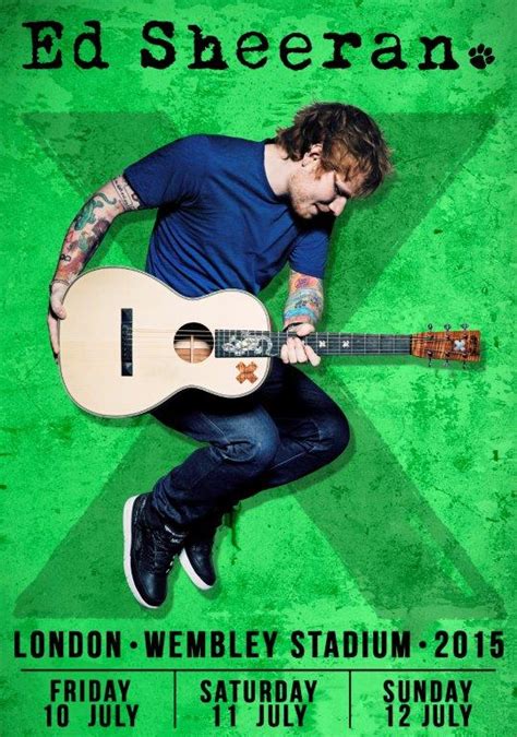 Ed Sheeran London Wembley Stadium X Tour Poster