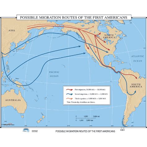 History Map 001 Possible Migration Routes Of The First American