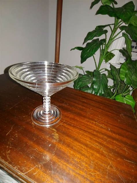 Anchor Hocking Manhattan Compote Or Stem Martini Ribbed Clear Depression Glass Antique Price