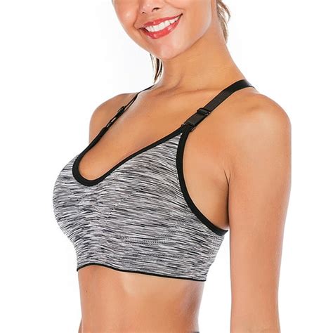 Dodoing Womens High Support Sports Bra Fitness Yoga Stretch Tank Top