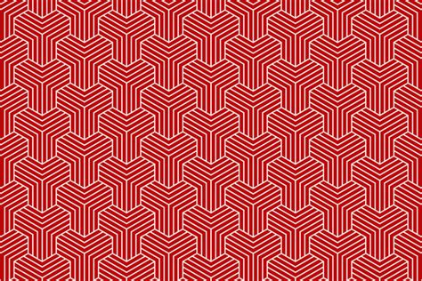 Seamless Red Geometric Y Lines Pattern Graphic By Cutepik Creative