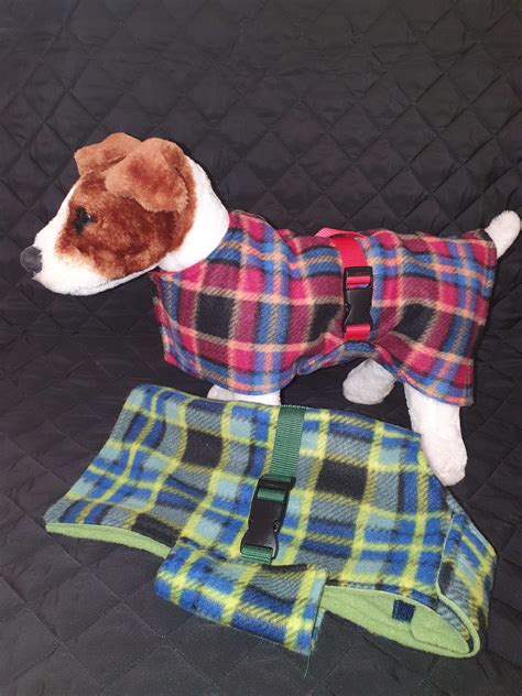 Double Fleece Coats With Harness Hole Dog Coats Dands Bespoke Dog