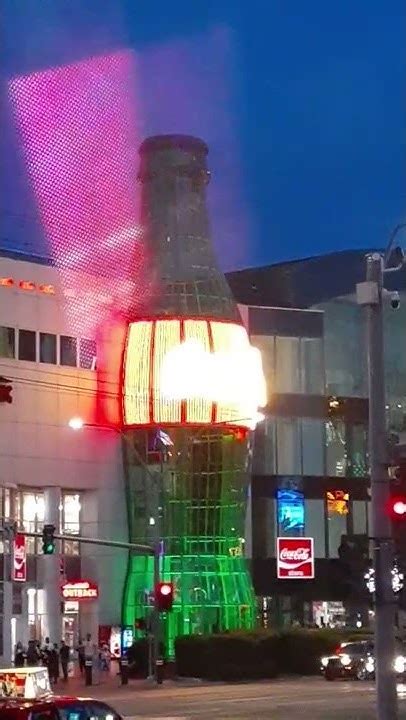 Coca Cola Store Neon Soda Bottle Driving Las Vegas Strip Youtube