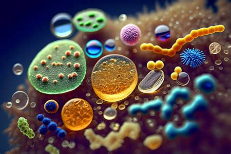 Various Viruses, Microbes and Bacteria, Types of Microorganisms Under Microscopic Magnification ...