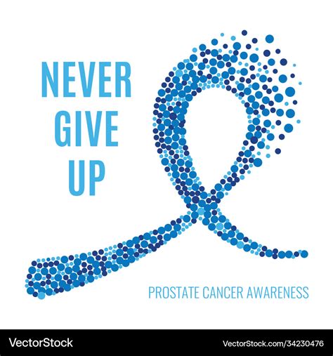 Movember Prostate Cancer Ribbon Royalty Free Vector Image