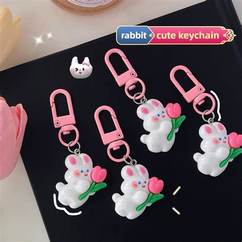 Yoyo Keychain Tulip Rabbit Sweet T Bag Accessories T For Girl