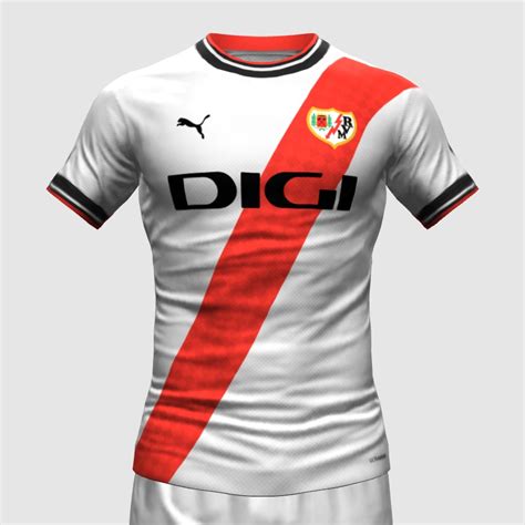 Rayo Vallecano puma home concept - FIFA 23 Kit Creator Showcase