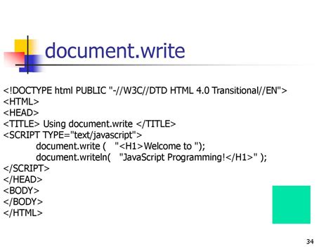 Html Documents And Javascript Online Presentation