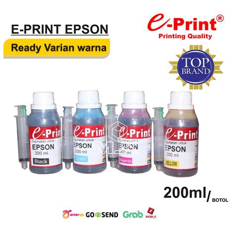 Jual E Print Tinta Epson 200ml Tinta E Print Epson 200ml Universal