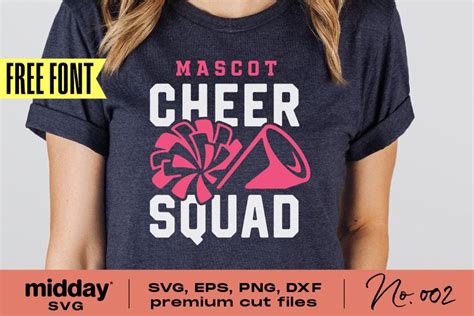 Cheerleader Team Template Svg Png Dxf Eps Megaphone Pom Pom