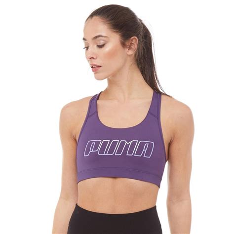 Buy Puma Womens 4keeps Mid Impact Sports Bra Indigo