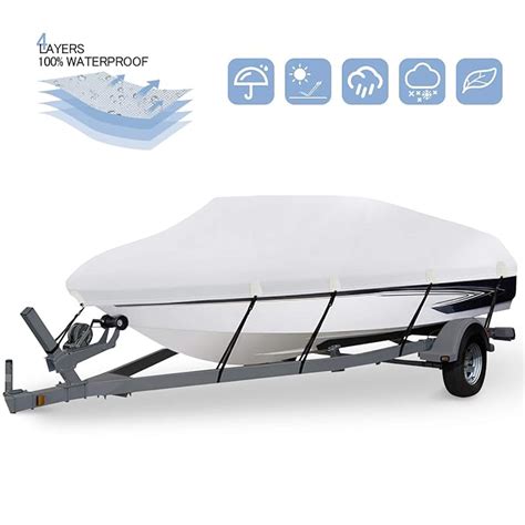 Buy Hahasole Heavy Duty D Pu Waterproof Boat Cover