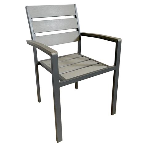 Outdoor Perma Wood Aluminum Outdoor Arm Chair