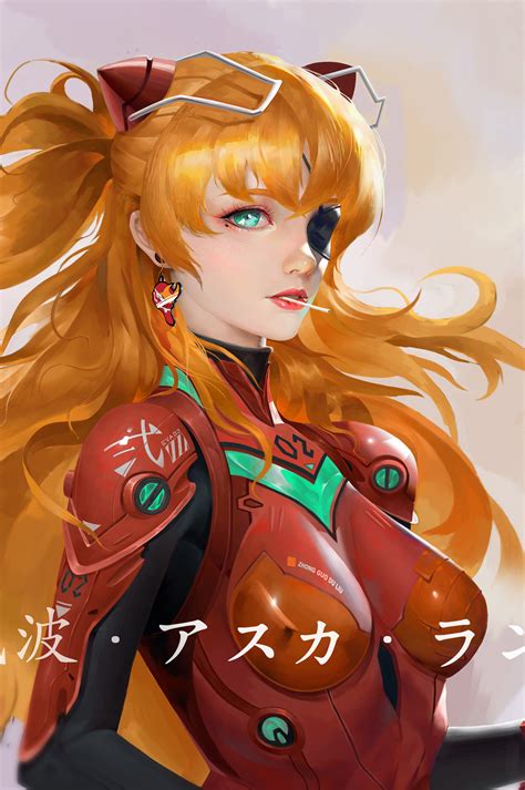 วอลเปเปอร์ Asuka Langley Soryu Neon Genesis Evangelion การออกแบบตัวละคร ศิลปะดิจิตอล งาน