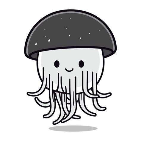 Premium Vector Cute Jellyfish Cartoon Mascot Character Vector