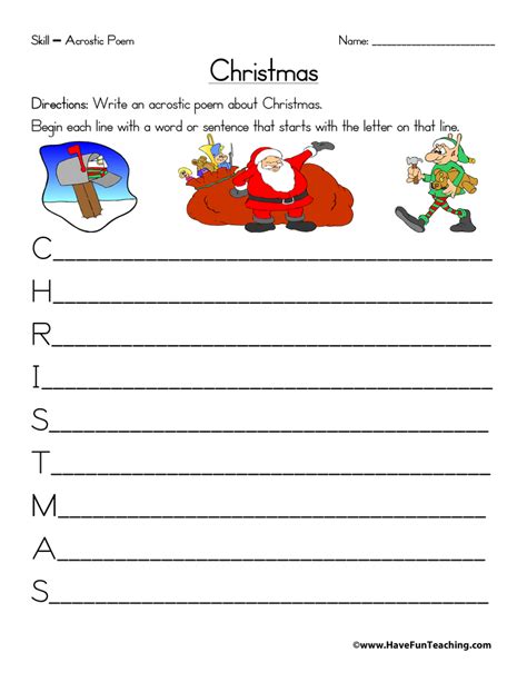 Christmas Acrostic Poem