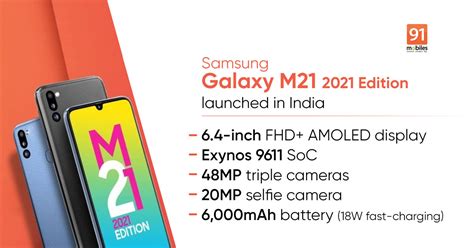 Samsung Galaxy M21 2021 Edition Launched With 6000mah Battery 48mp