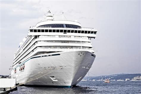 Cruiseship side view. A side view from a cruiseship docked at the waterline of i , #affiliate, # ...