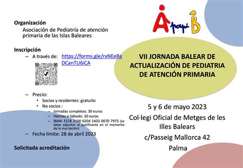 VII Jornada ApapIB de actualización de pediatría de atención primaria