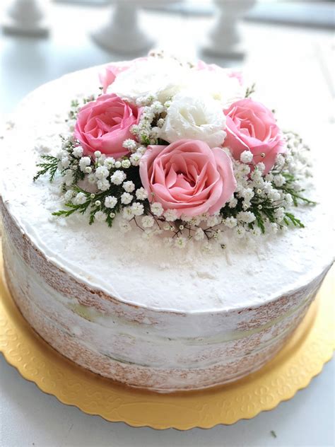 Naked Cake Floral Sweet Milk