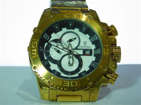 Relogio Festina Chrono Bike Dourado Cronometro F16599 R 399 00 Em Mercado Livre