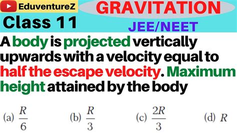 A Body Is Projected Vertically Upwards From The Surface Of Earth With A