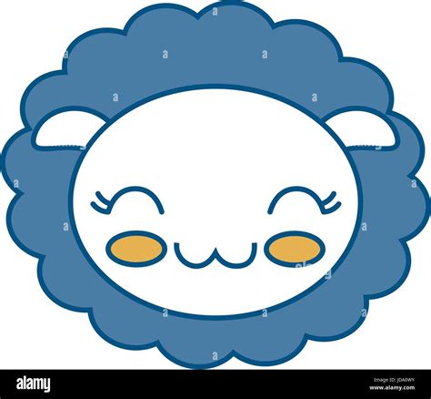 Kawaii Sheep Icon Stock Vector Image And Art Alamy