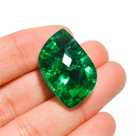 Ct Excellent Top Grade Quality Lab Created Green Emerald Etsy Uk