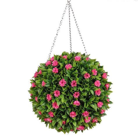 China Artificial Hanging Flower Balls For Garden Home Decoration