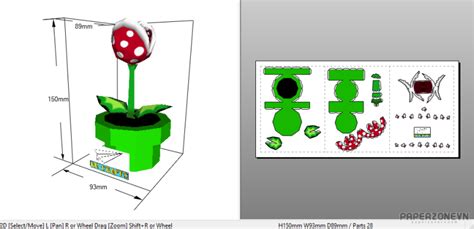 Game Super Mario Piranha Plant Rk Crafts Paperzone Vn