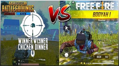 Pubg Mobile Lite Vs Free Fire Gameplay And Graphics Of The Two Games