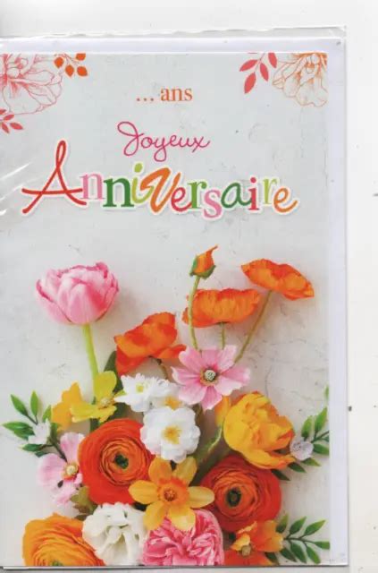 Arriba Imagen Carte Joyeux Anniversaire Fleurs Fr Thptnganamst Edu Vn