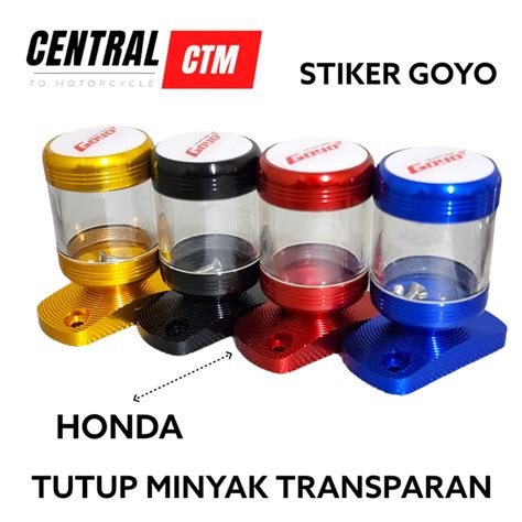 Jual TUTUP MINYAK REM STEMPEL KACA TRANSPARAN CNC HONDA Shopee