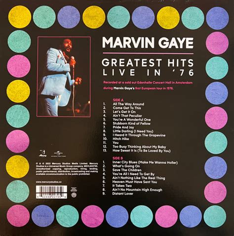 Lp Marvin Gaye Greatest Hits Live In 76