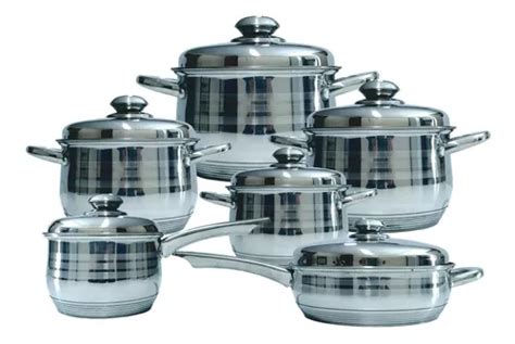 Batería De Cocina Pesadas Acero Inoxidable 12 Piezas Envío gratis