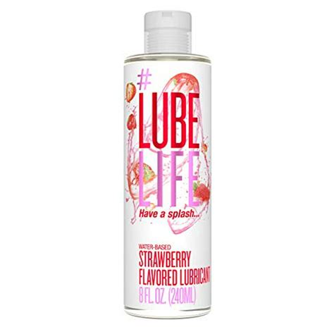 Lubelife Strawberry Flavored Oral Use Personal Lubricant 8 Oz Sex Lube For Men Women And