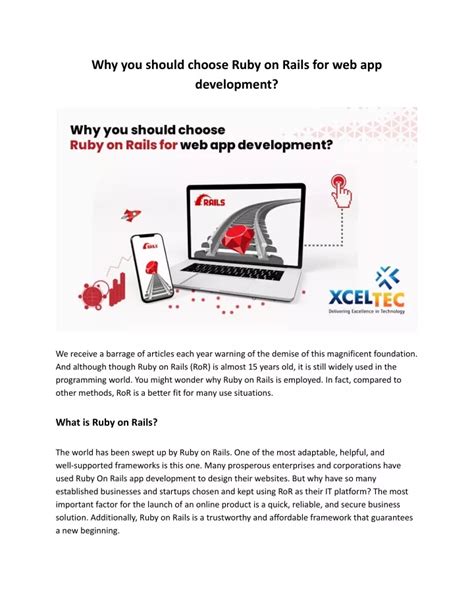 Ppt Why You Should Choose Ruby On Rails For Web App Development