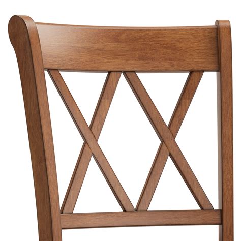 Weston Home Farmhouse Vintage Double X Solid Wood Counter Height Chair