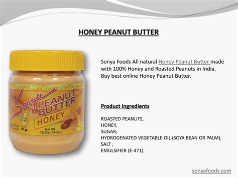 Ppt Peanut Butter Manufacturer And Supplier In India Sonya Foods