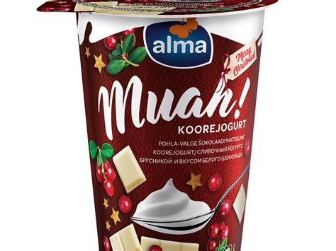 Alma Muah Cream Yoghurt With Lingonberries And White Chocolate Flavor