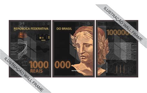 Quadro Nota De 1 Milhão De Reais Moldura e Acrílico Elo7