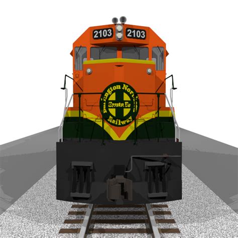 Bnsf Train Engine Emd Gp38 C4d Model 3d Model 9 C4d Free3d