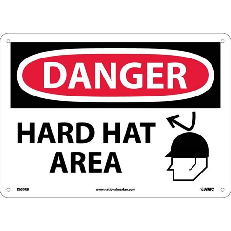 Accuformnmc Mppe Osha Danger Safety Sign Hard Hat Area